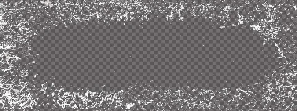 Winter frost border. Ice patterns and frosted glass textures. Stock Illustration