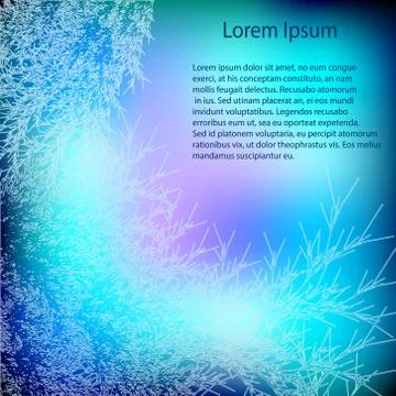 Winter frost patterns  - vector illustration Stock Illustration