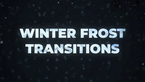 Winter Frost Transitions for After Effects Stock After Effects