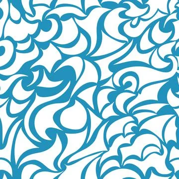 Winter frost wave seamless pattern. Illustrazione stock