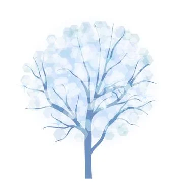 Winter Frozen Tree Stock Illustration