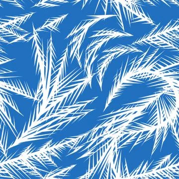 Winter frozen window seamless pattern. Stock Illustration