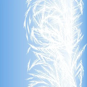 Winter frozen window seamless pattern. Stock Illustration