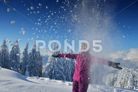 Winter fun and ski Stock Photos