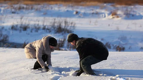 Winter fun Stock Footage 1065570