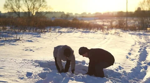 Winter fun Stock Footage 1065577