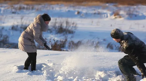 Winter fun Stock Footage 1065580