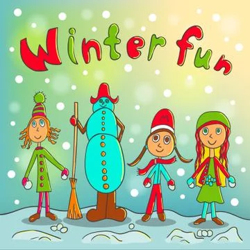 Winter fun Stock Illustration