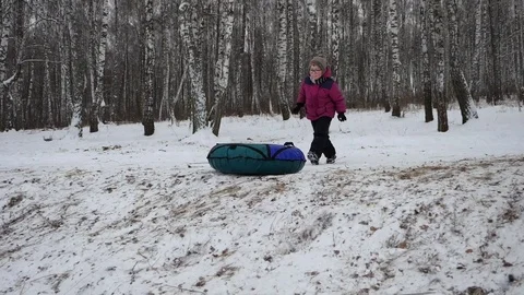 Winter fun. Skating from snowy mountains. Stock Footage 85280010