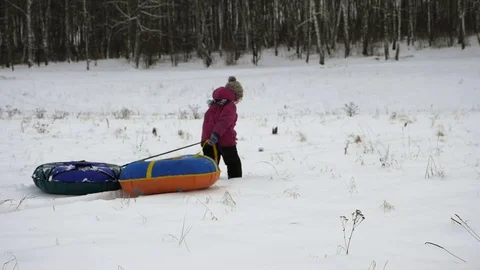 Winter fun. Skating from snowy mountains. Stock Footage 85281174