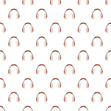 Winter fur earmuffs pattern Illustrazione stock