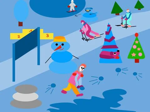 Winter Games Stock Illustration