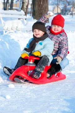 Winter games in the snow Stock Photos