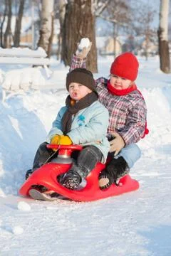 Winter games in the snow Stock Photos