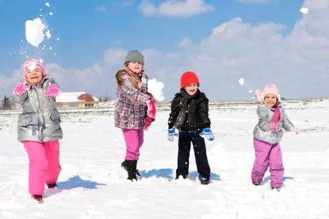 Winter games in the snow Stock Photos