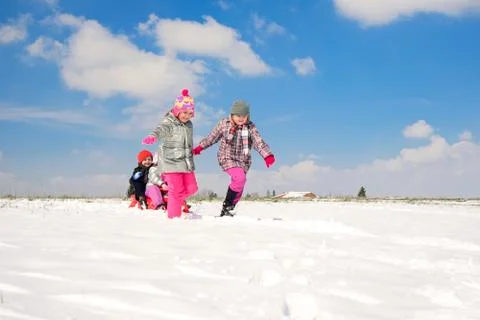 Winter games in the snow Stock Photos