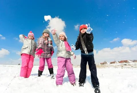 Winter games in the snow Stock Photos
