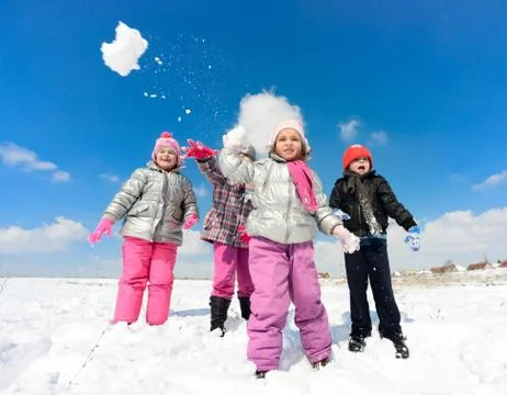 Winter games in the snow Stock Photos