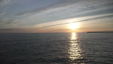 Winter Genoa Sunset 4 K Видео 146771093