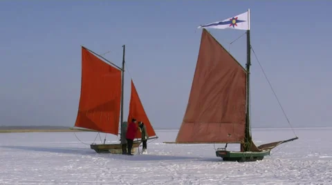 Winter in Germany - Darss Peninsula, Baltic Sea Stock Footage 33421196