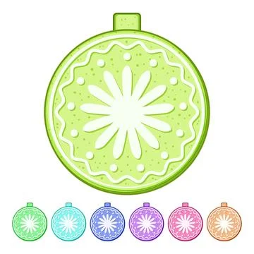 Winter gingerbread cartoon vector graphic Stock Illustration