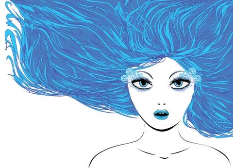 Winter girl Ilustração Stock