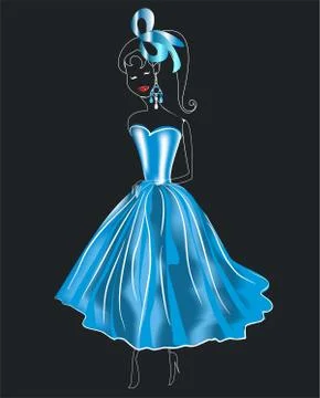 Winter girl Stock Illustration