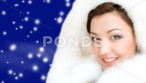Winter girl Stock Photos