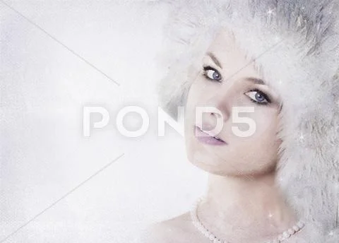 Winter girl Stock Photos