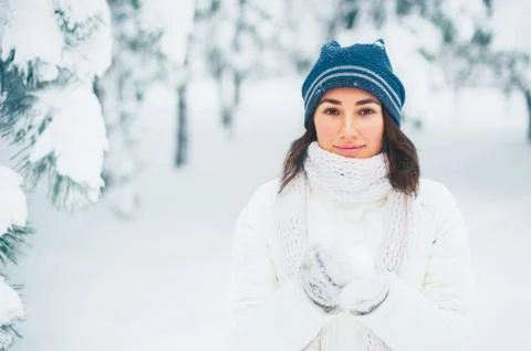 Winter girl Stock Photos