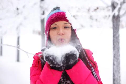 Winter girl Stock Photos