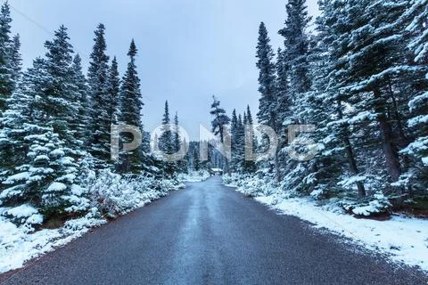 Winter in Glacier Park Stock Photos