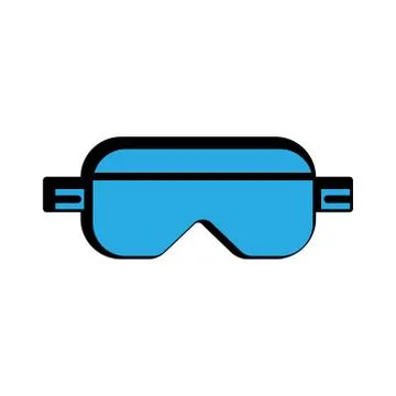 Winter glasses flat icon. winter icon. simple design editable. design vector Stock Illustration