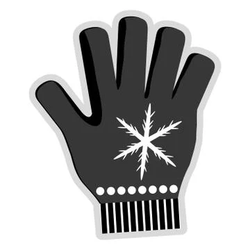 Winter glove icon Illustrazione stock