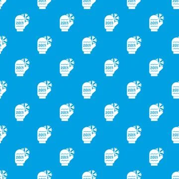 Winter glove pattern seamless blue Stock Illustration