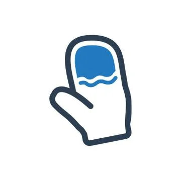 Winter Gloves Icon Stock Illustration