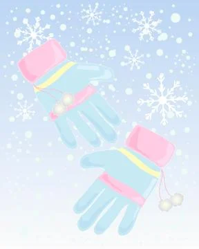 Winter gloves Stock Illustration