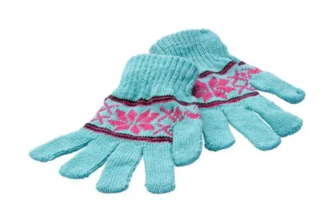 Winter gloves isolated Stock Photos