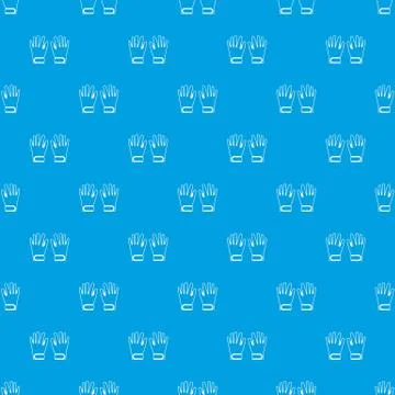 Winter gloves pattern seamless blue Illustrazione stock
