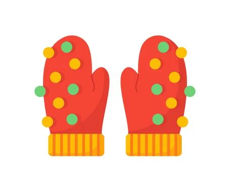 Winter gloves vector concept Stock-Illustration