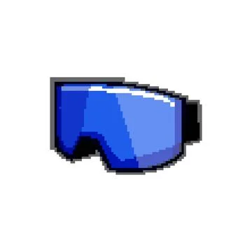 Winter goggles ski pixel art vector illustration Illustration
