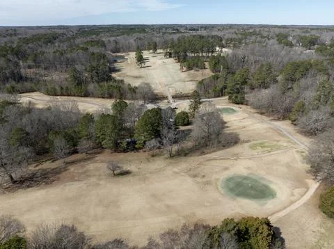 Winter Golf Course Landscape Stock Photos