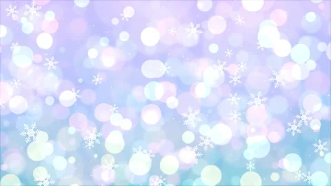 Winter Gradient Background with Snowflakes and Glittering Pastel Bokeh Particles Stock Footage 321338155