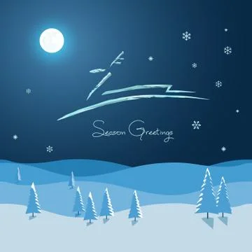 Winter greetings card Stock Illustration