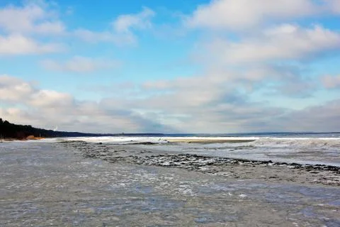 Winter in the Gulf of Riga Stock Photos