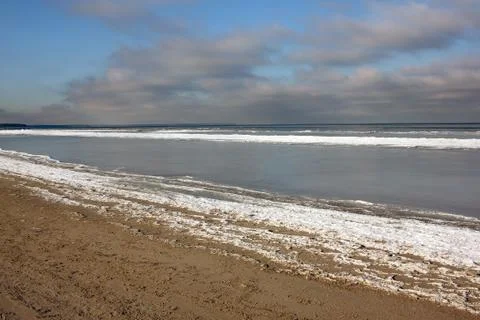 Winter in the Gulf of Riga Stock Photos