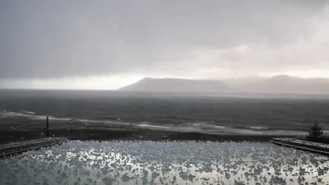 Winter Hail Stock Footage 140222679