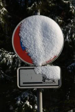 Winter-Halteverbot Stock Photos