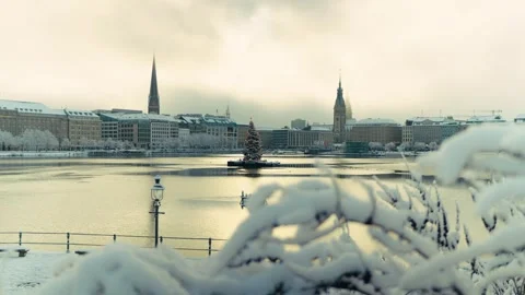 Winter in Hamburg Stock Footage 325745457