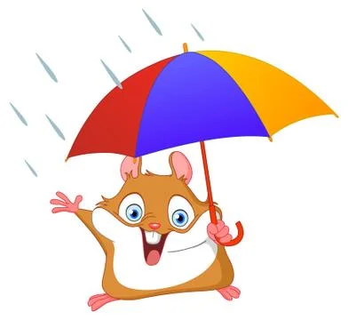 Winter hamster Stock Illustration